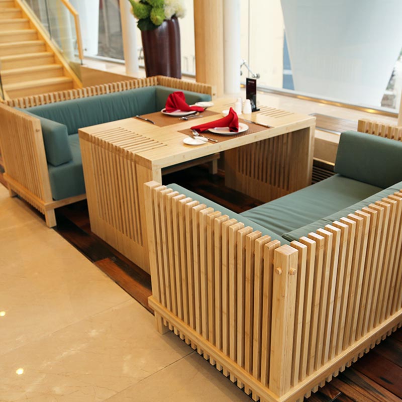 bamboo chairs and desk