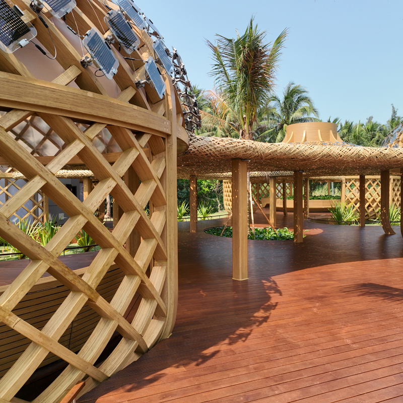 Pabellón de bambú en BFA